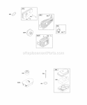Air Cleaner Exhaust System Diagram and Parts List for 09B902-1652-B2  Briggs and Stratton Engine